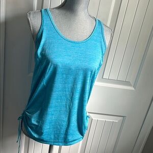 Xersion Teal blue yoga workout top size small